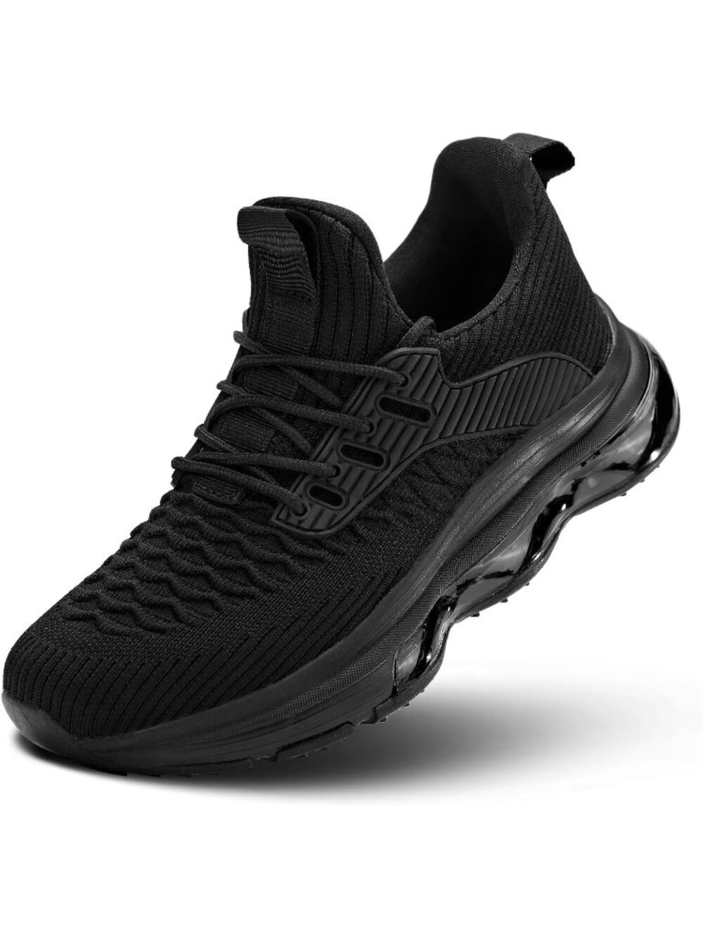 Women's Black Comfortable Athletic Tennis Slip On Sneakers Comfortable Shoes